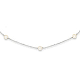 14K WG White FW Cultured Pearl Necklace PR53 - shirin-diamonds