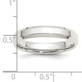 925 Sterling Silver 4mm Bevel Edge Size 7.5 Band Ring
