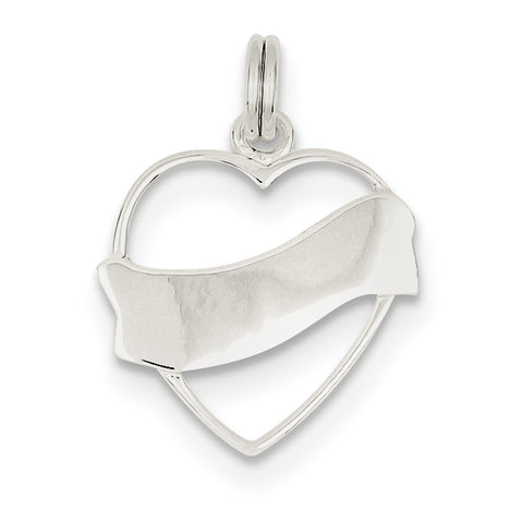 Sterling Silver Heart Charm QC4567 - shirin-diamonds