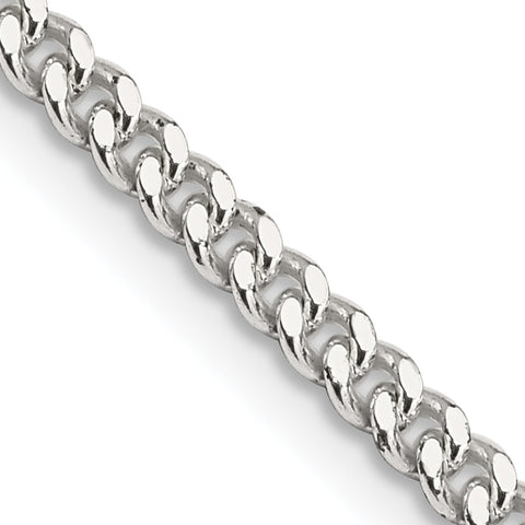 925 Sterling Silver 3mm Curb Chain 18 Inch