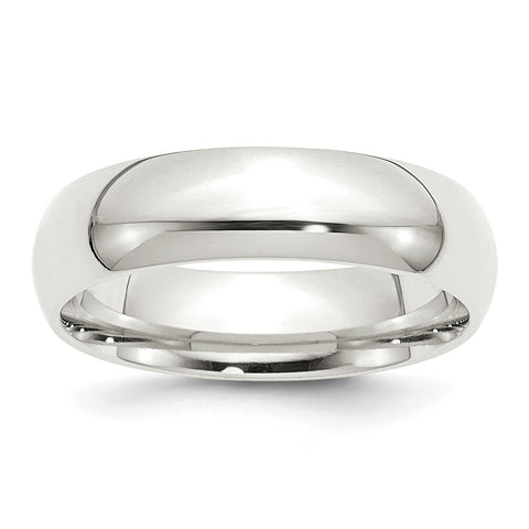 925 Sterling Silver 6mm Comfort Fit Size 8 Band Ring