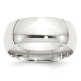925 Sterling Silver 9mm Comfort Fit Size 8 Band Ring