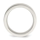925 Sterling Silver 5mm Comfort Fit Flat Size 10 Band Ring