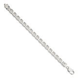 Sterling Silver 8.9mm Flat Anchor Chain (Weight: 29.07 Grams, Length: 8 Inches)