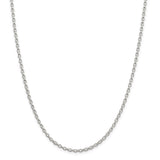 Sterling Silver 2.75mm Oval Rolo Necklace QFC194 - shirin-diamonds