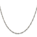 925 Sterling Silver 2.25mm Singapore Chain 24 Inch