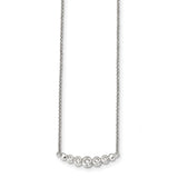 Sterling Silver CZ 18in Necklace QG4293 - shirin-diamonds