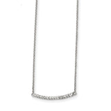 Sterling Silver CZ 18in Necklace QG4323 - shirin-diamonds