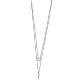 Sterling Silver Rhodium-plated CZ Necklace QG4431 - shirin-diamonds