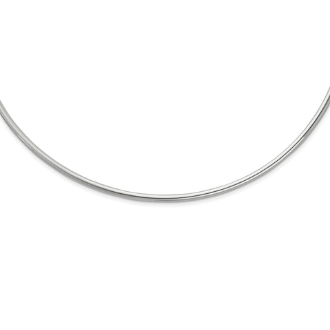Sterling Silver Rhodium-plated Neck Collar Necklace QG592 - shirin-diamonds