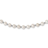 Sterling Silver Rhodium-plated White FW Cultured Pearl Necklace QH1084 - shirin-diamonds