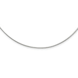 Sterling Silver Solid Polished Neck Wire Necklace QH371 - shirin-diamonds