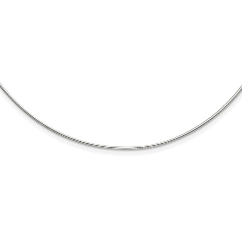 Sterling Silver Solid Polished Neck Wire Necklace QH371 - shirin-diamonds