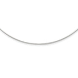 Sterling Silver Solid Polished Neck Wire Necklace QH372 - shirin-diamonds