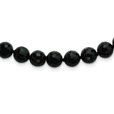 8-8.5mm Faceted Black Agate Necklace QH4695 - shirin-diamonds