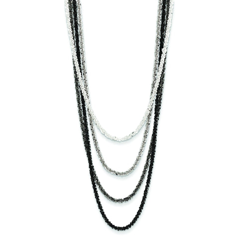 Sterling Silver Fancy 16.5 Necklace QH4917 - shirin-diamonds