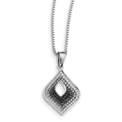 Sterling Silver & CZ Brilliant Embers Necklace QMP1280 - shirin-diamonds