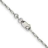 925 Sterling Silver 1.4mm Twisted Serpentine Chain 18 Inch