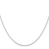 925 Sterling Silver 1.05mm Square Beaded Chain 18 Inch