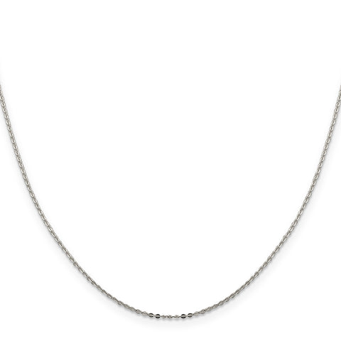 925 Sterling Silver 0.90mm Flat Cable Chain 18 Inch