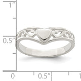 Sterling Silver Heart Ring QR103