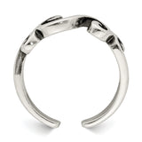 Sterling Silver Antiqued Toe Ring QR1910