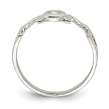 925 Sterling Silver and Cubic Zirconia Polished Mom Ring