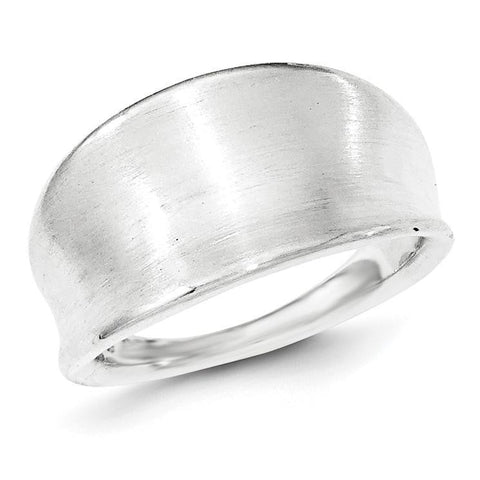 Sterling Silver Polished & Satin Groove Ring - shirin-diamonds
