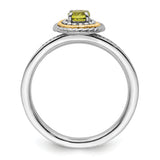 Sterling Silver & 14k Stackable Expressions Sterling Silver Peridot Ring Size 7