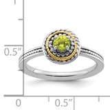Sterling Silver & 14k Stackable Expressions Sterling Silver Peridot Ring Size 7