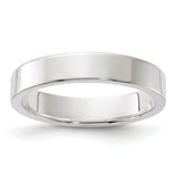 925 Sterling Silver 4mm Flat Size 7 Band Ring