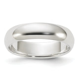 925 Sterling Silver 5mm Half Round Size 6 Band Ring