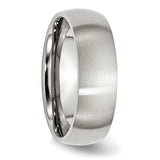 Stainless Steel 7mm Brushed Band Ring 9 Size