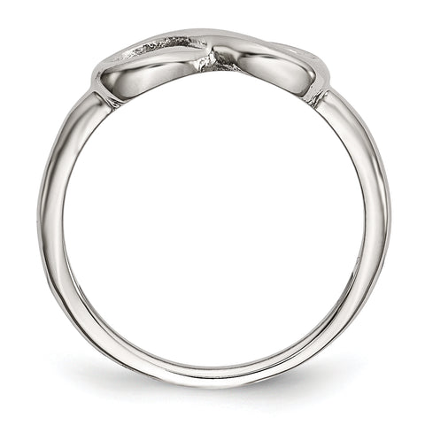 Stainless Steel Polished Infinity Symbol Ring 7 Size