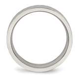 Stainless Steel Polished Textured Ring 10.5 Size