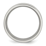 Stainless Steel Flat 8mm Brushed Band Ring 12 Size
