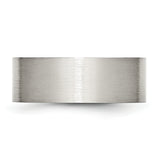 Stainless Steel Flat 8mm Brushed Band Ring 12 Size