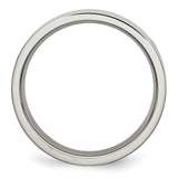 Stainless Steel Flat 5mm Polished Band Ring 13 Size