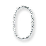 Sterling Silver 22.3 x 13.7mm Twisted Wire Casted Component Link SS4358 - shirin-diamonds