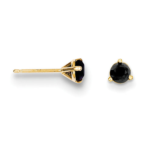14kw Black Diamond Stud Earrings STBK-75 - shirin-diamonds