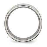Titanium Grooved 9mm Polished Band Ring 10.5 Size