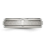 Titanium Grooved Edge 6mm Satin and Polished Band TB14-9