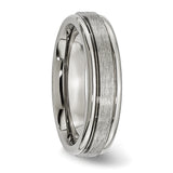 Titanium Grooved Edge 6mm Satin and Polished Band TB14-9
