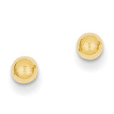 14k Polished 4mm Ball Post Earrings X4MMG - shirin-diamonds
