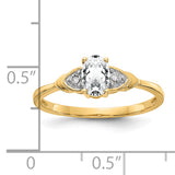 14K Diamond & White Topaz Ring XBS267