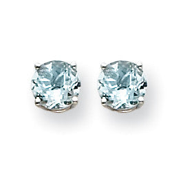 14k White Gold Aquamarine Earrings XE73WAQ-B - shirin-diamonds