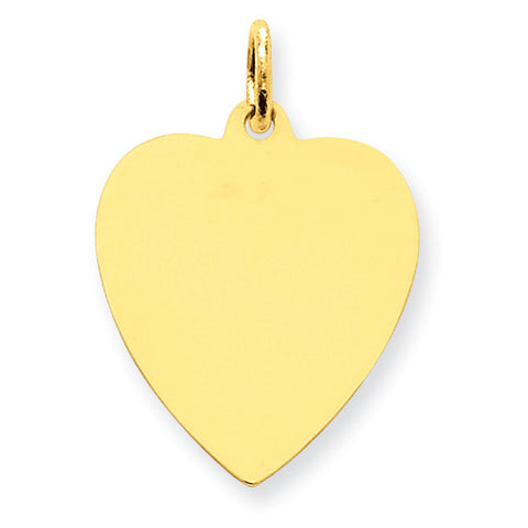14k Plain .009 Gauge Engravable Heart Disc Charm XM196/09 - shirin-diamonds